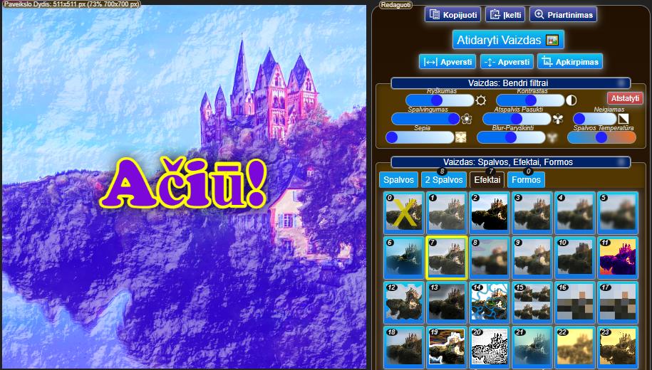 Nuotraukų redagavimas lietuvių kalba